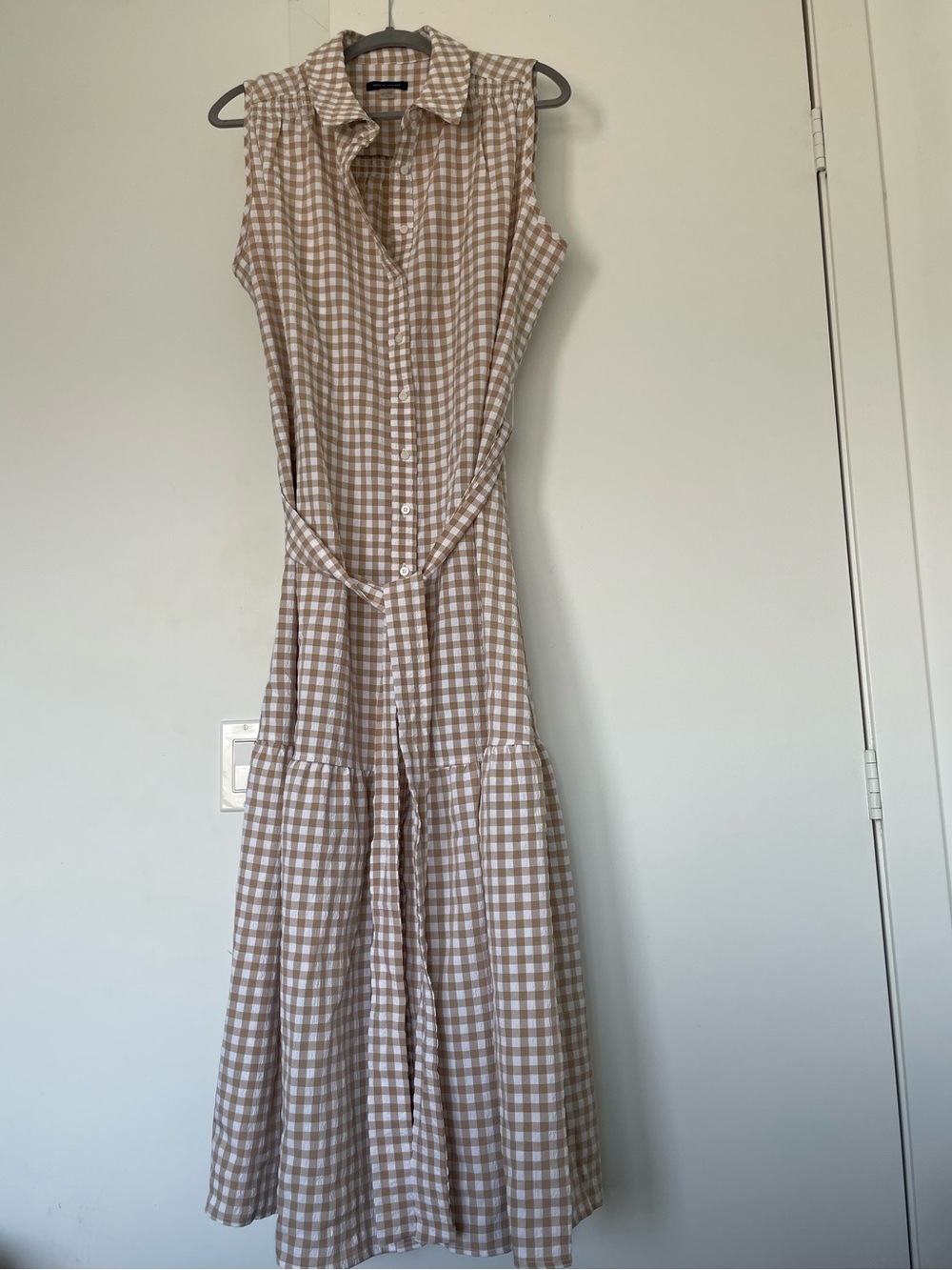 Tommy Hilfiger Gingham Button-Up Maxi Dress